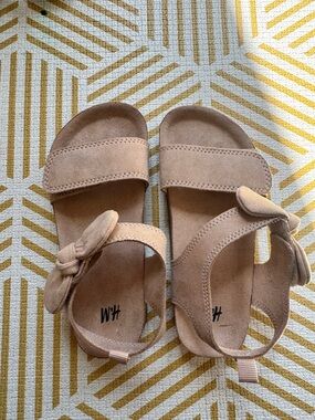 H&M Tan Bow Strap Suede-Look Women's Sandals